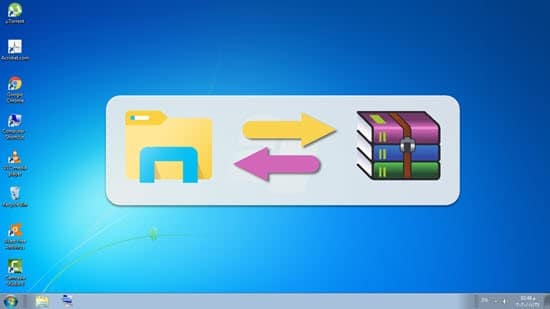 طريقة ضغط الملفات وفك الضغط مع تحميل winrar