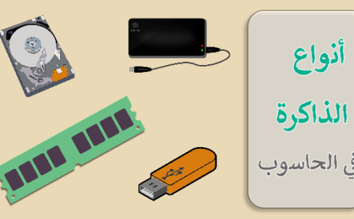 انواع الذاكرة في الكمبيوتر